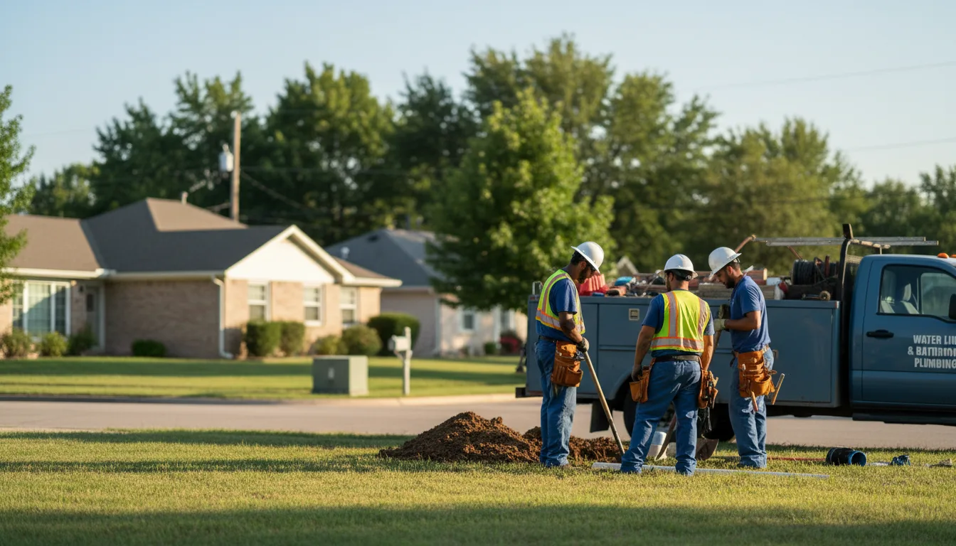 Residential water line and bathroom plumbing service in Rising Sun, IN